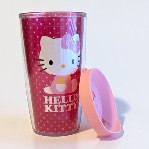 Hello Kitty 16 oz. Tervis Tumbler Polka Dot Sanrio With Pink Lid Travel Cup